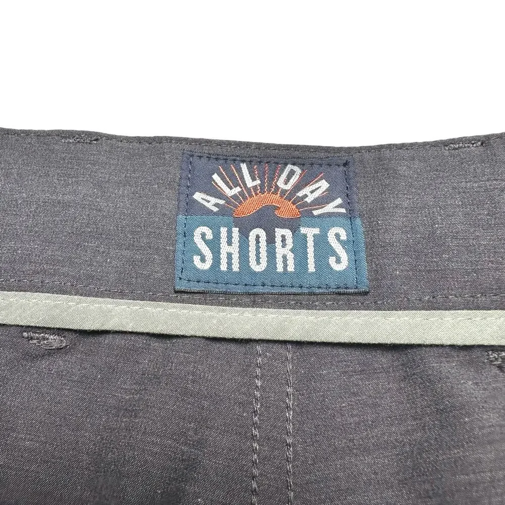 Faherty | Men | All Day Charcoal 7 Inch Flat Front Performance Shorts | Size 38